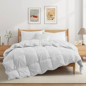 2 x White Down Comforters, Twin, Pure Down